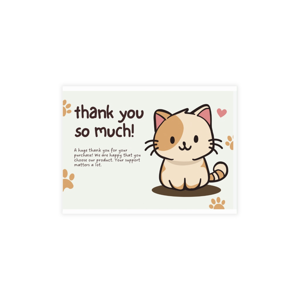 Cat Thank You Postcard 500 Pack Bundle Perfect for Cat Lovers